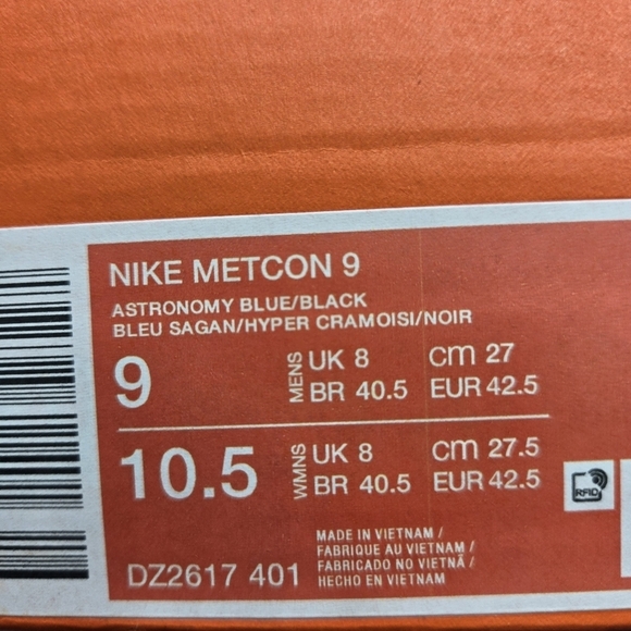 New Nike Metcon 9 Astronomy Blue Hyper Crimson Men\'s Workout Shoes Size 9